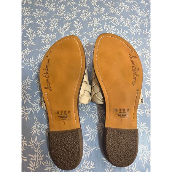 Sam Edelman Womens Griffin Sz 9 Ivory Basket Weave Sandals NWOB - Picture 7 of 8